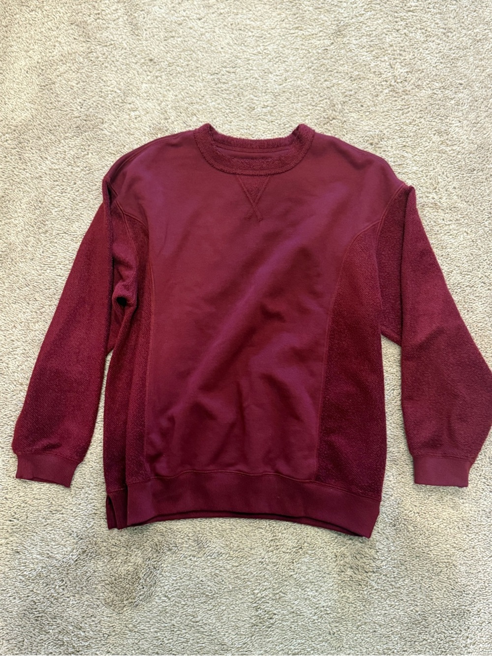 Aerie crewneck Sweater in Burgundy